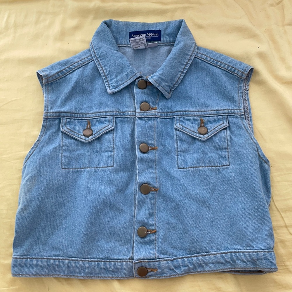 American Apparel USA cropped Denim Vest